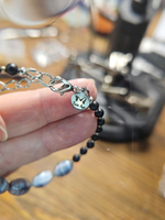 Браслет из натурального камня, авторская работа из Агата двух цветов "Агатовый малый"