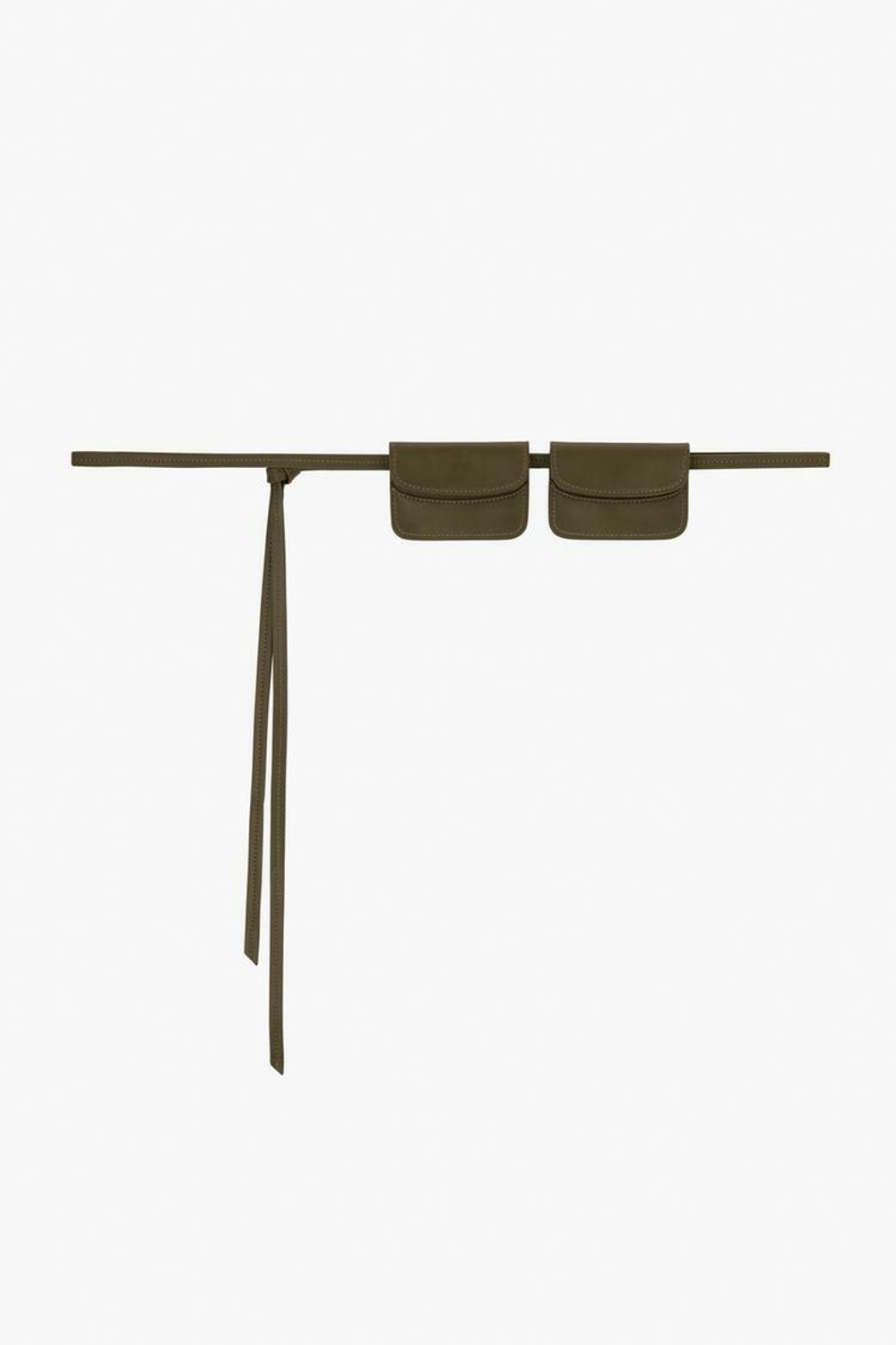 ZARA КОЖАНАЯ СУМКА ЧЕРЕЗ ПЛЕЧО С КАРМАНАМИ, ЗЕЛЕНЫЙ