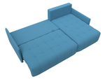 Диван угловой Лига-054 НПБ угол универсальный РОГОЖКА Амур 10 голубой