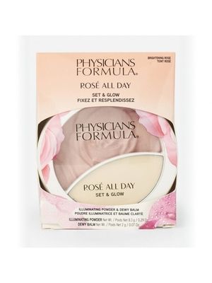 PHYSICIANS FORMULA Хайлайтер 2в1 Rose All Day Set&Glow, тон: Розовое сияние, 1х8,3г 1х2г