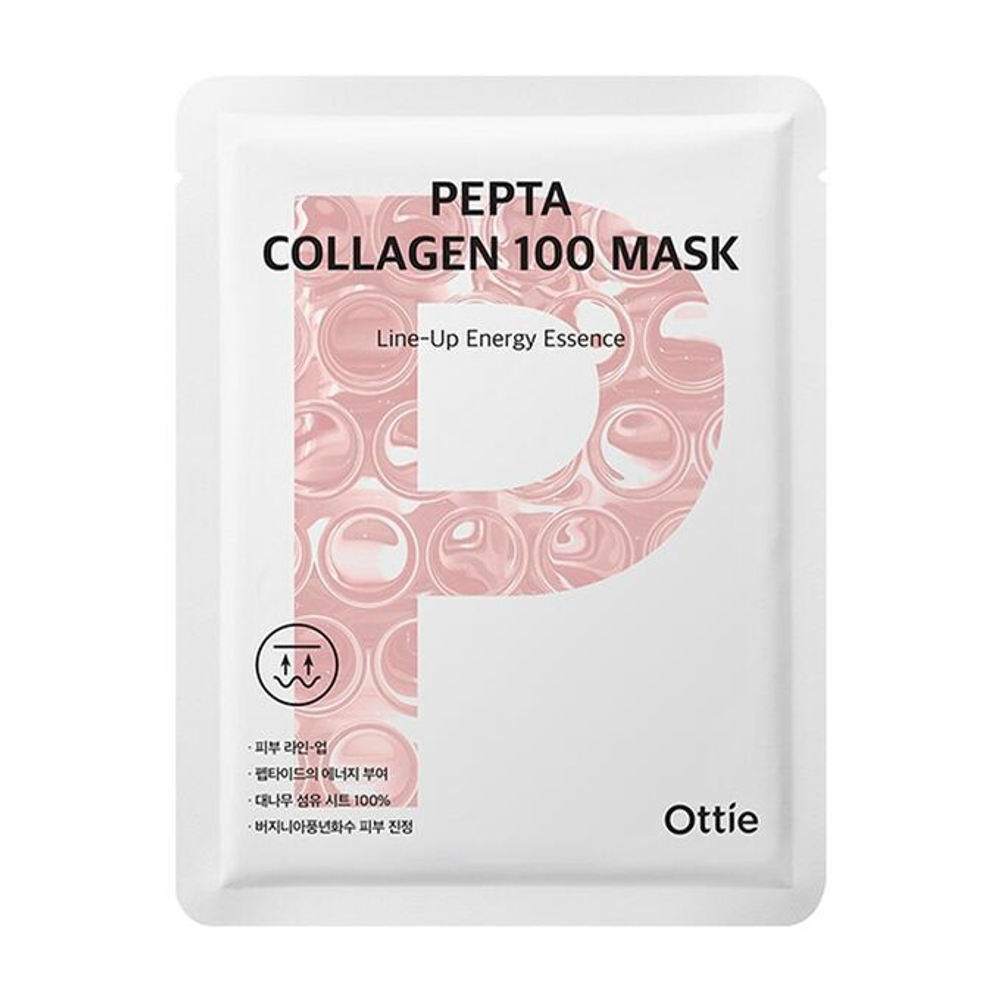 Тканевая маска с пептидами и коллагеном - Ottie 100 Mask Pepta Collagen, 25мл, шт