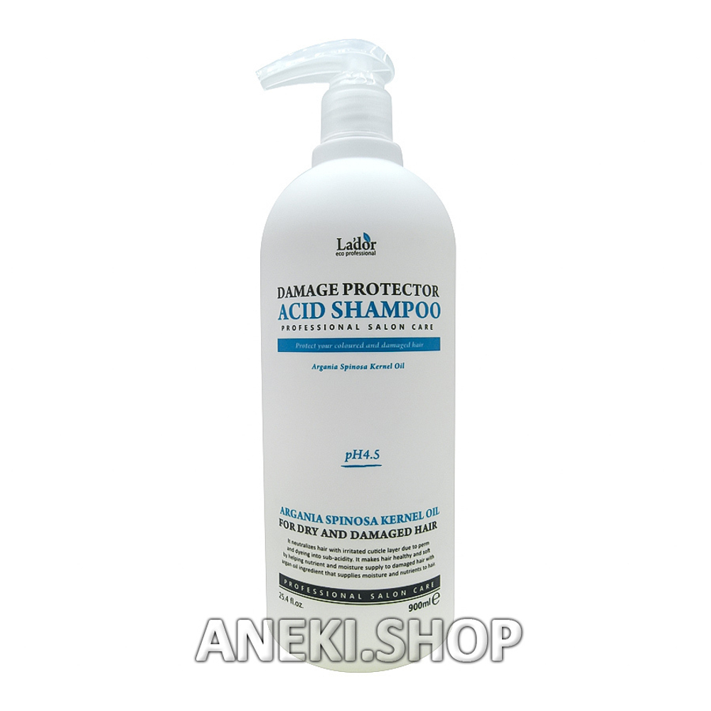 Шампунь для волос с аргановым маслом и коллагеном 900 мл Damaged Protector Acid Shampoo Lador