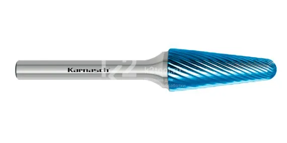 Борфреза твердосплавная Karnasch форма L, 3х14х3х38 мм, насечка HP-2, покрытие Blue-Tec, арт. 11.5080-010