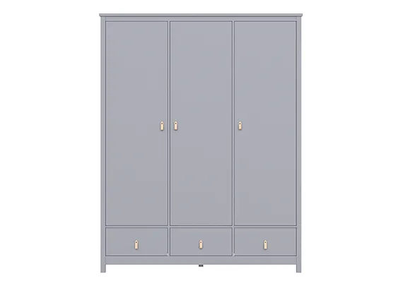 Шкаф Wood 3-х створчатый (серый)
