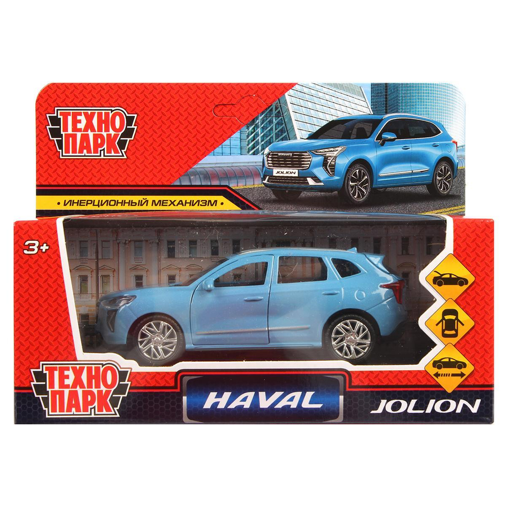 Модель ин. мет. "Haval Jolion" 12см, двери, багаж, синий, коробка JOLION-12-BU (Технопарк)