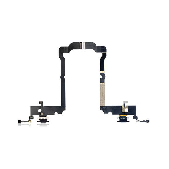 Шлейф для iPhone Xs Max на системный разъем/микрофон Черный