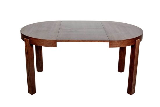 Комплект Стол CERRO 1000 CV с раздвижной круглой столешницей + 4 стула FANO-F с мягкой вставкой в деревянной спинке / Американский орех