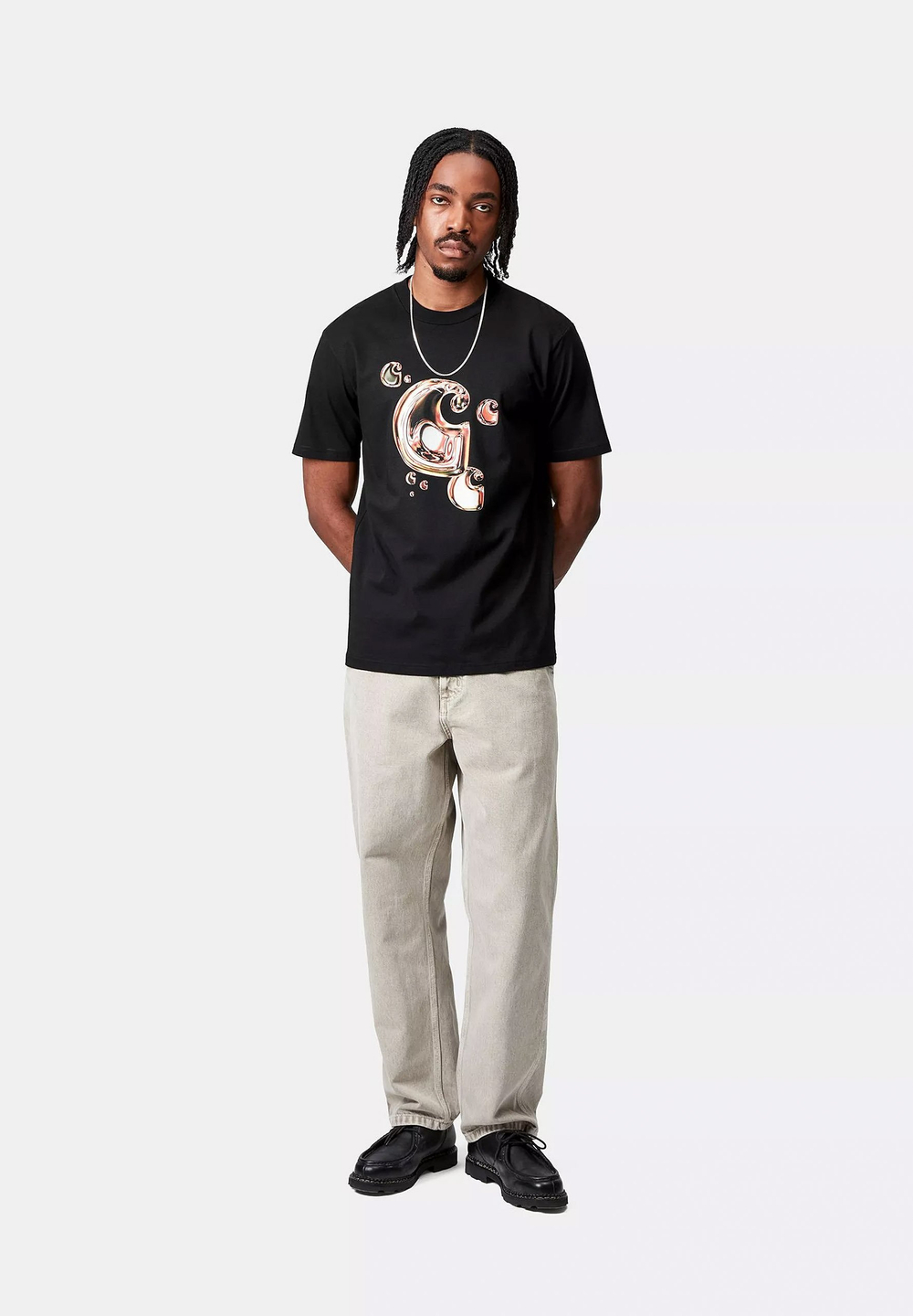 Carhartt WIP SOLAR - Футболка с принтом - Чёрный