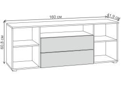 Модульная гостиная Опра белый шагрень / дуб золотой craft комплектация 2