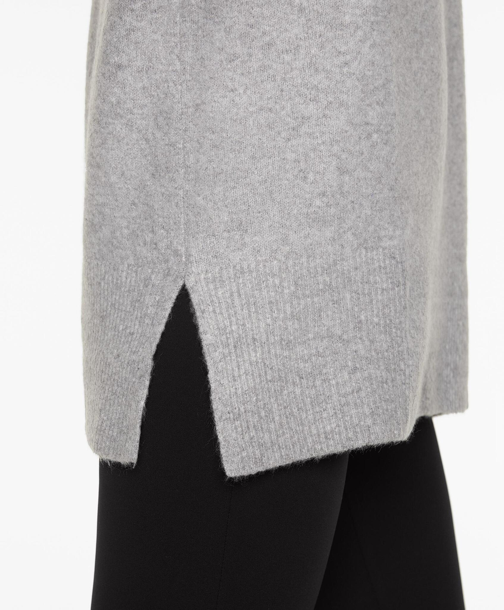 Oysho Свитер из трикотажа, серый меланж