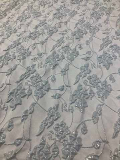 Парча голубая