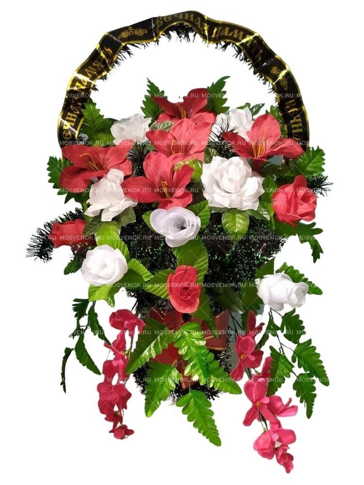 Ритуальная корзина из искусственных цветов &quot;Ладья Элитная №13&quot;