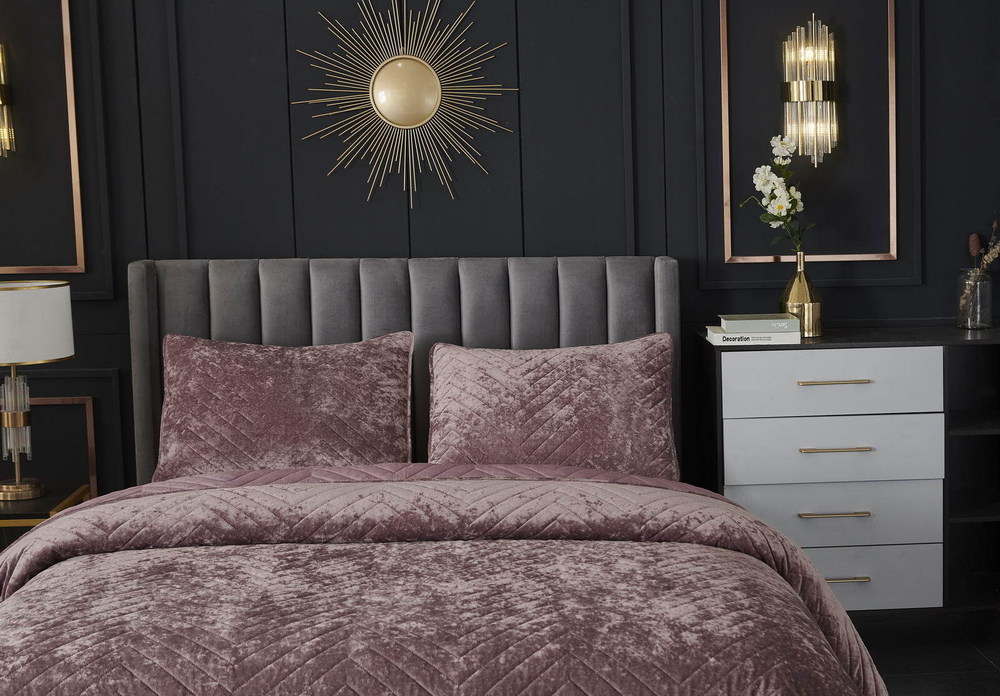 Покрывало 160x220 Sofi De MarkO Фернанд пепельно-розовое