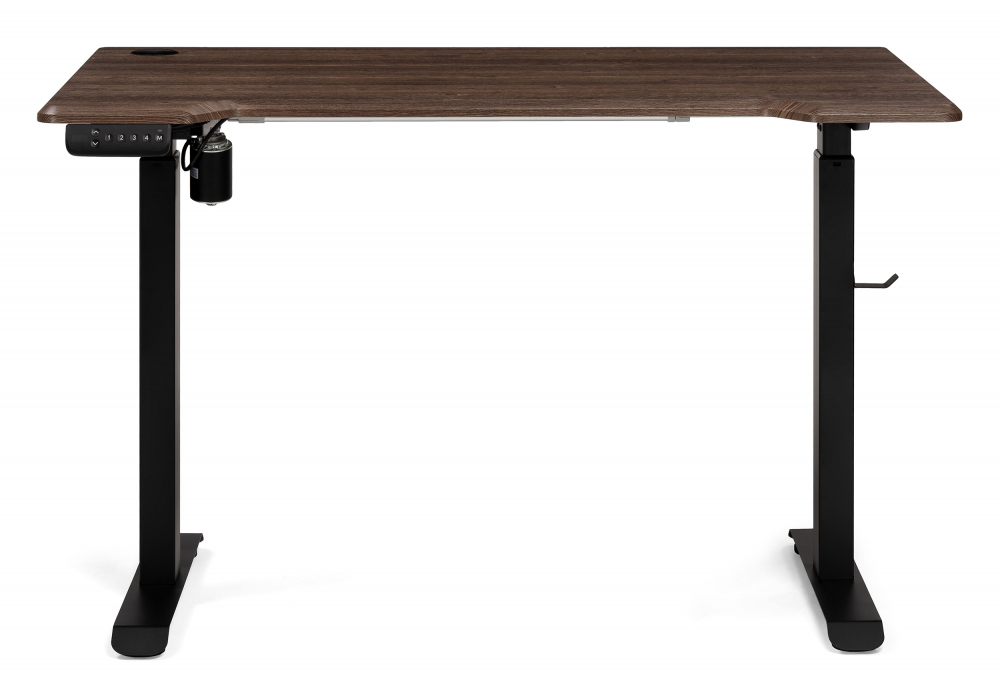Компьютерный стол Woodville Маркос с механизмом подъема 120х75х75 черный, кантри орех