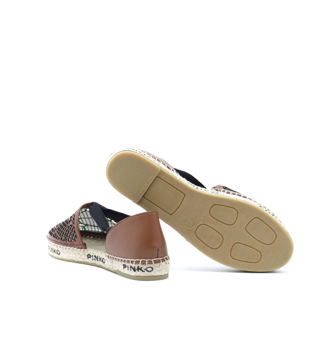 Кожаные эспадрильи angelica Pinko - коричневый(1H2119 Y86A)