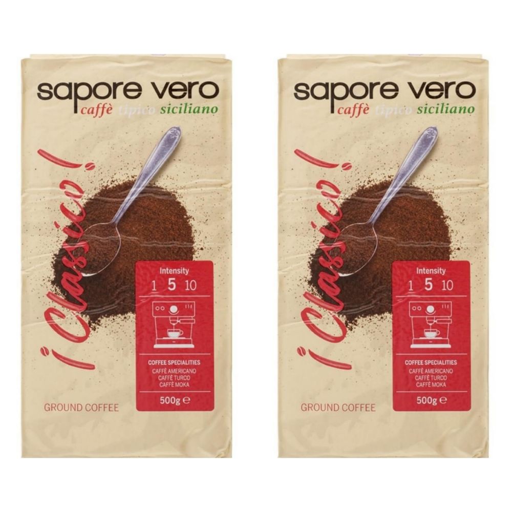Кофе молотый Sapore Vero Classico 500 г, 2 шт