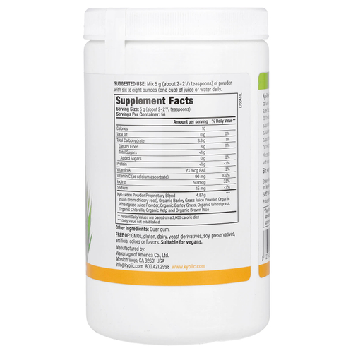 Kyolic, Kyo-Green, порошкообразная смесь для приготовления напитка, смесь зелени, 0,63 фунта (10 унций)