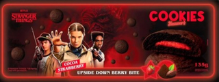 Печенье Cookies Yummer's Stranger Things Chocolate Strawberry со вкусом клубника-шоколад