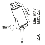 Ландшафтный светильник Outdoor O050FL-L30W3K