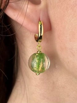 Серьги бижутерия из муранского стекла