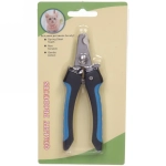 Когтерез для животных «ЗООУЛЬТРА», пружинный механизм, ручки прорезиненные - волна, цвет чёрный / голубой, 12см