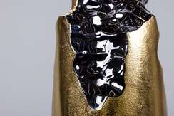 Ваза для цветов "Абстракция" высокая золото