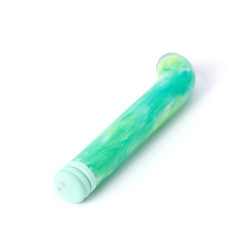 Компактный вибратор из стекла BeYourLover Magic Cane, зеленый