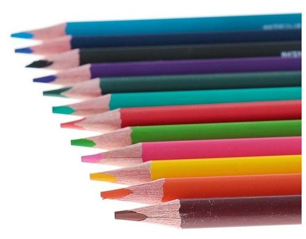 Карандаши цветные акварельные BRUNO VISCONTI Aquarelle, 12 цветов, металлический пенал, 30-0037