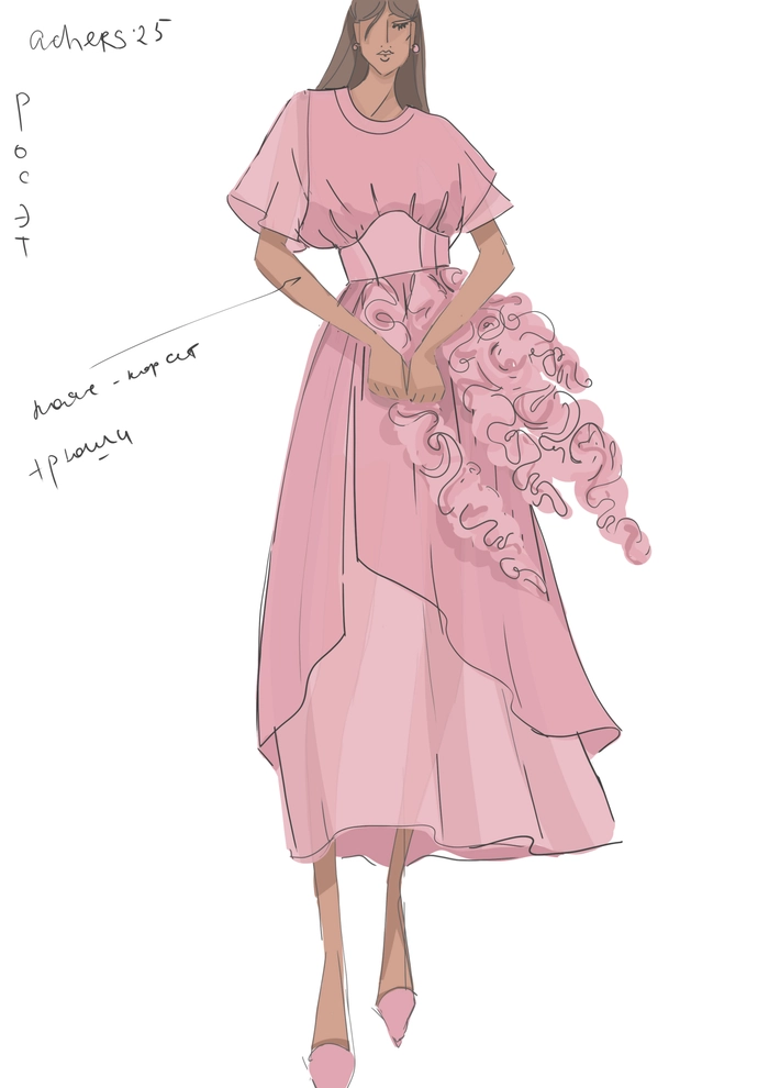 ПЛАТЬЕ РОСЭТ РОЗОВЫЙ