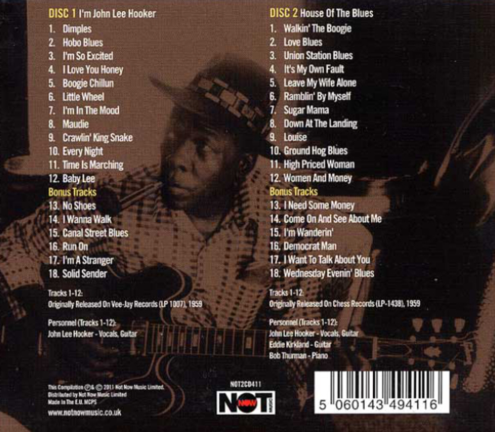 John Lee Hooker / House Of The Blues + I'm John Lee Hooker (2CD)