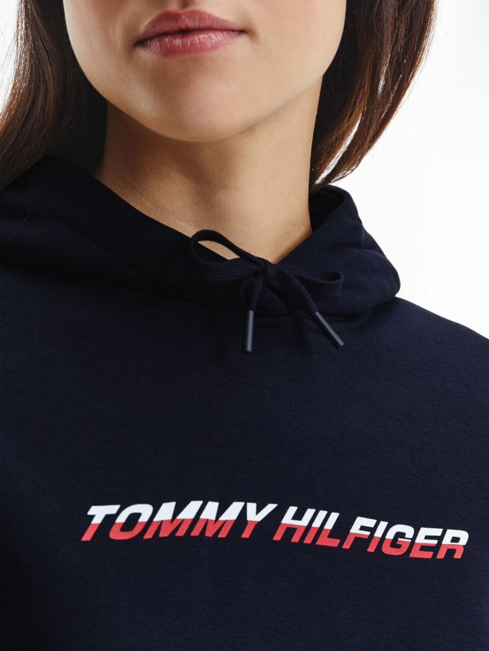 Женская Кофта теннисная Tommy Hilfiger Regular Graphic Hood - Бирюзовый
