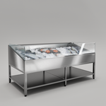 Нейтральная витрина для выкладки рыбы на льду (без охлаждения) Finist VF/1800