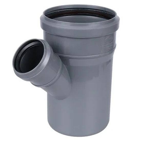Тройник Sinikon Standart 110x50 мм 45° серый для внутренней канализации (арт. 510031.R)