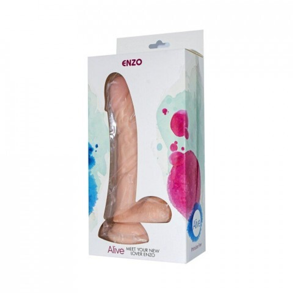 Реалистичный фаллоимитатор Enzo от Alive (21*4,3 см)
