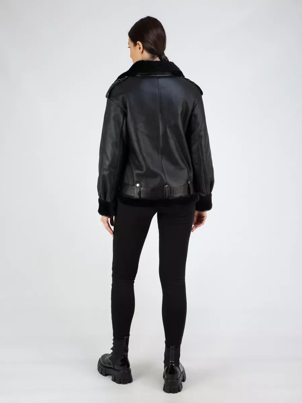 Дубленка авиатор натуральная зимняя