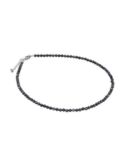 Фото чокер из сапфира 2145/4_сапфир на белом фоне сбоку