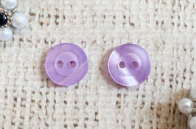 Пуговицы блузочные, d 1,1 см, сирень, 2 прокола