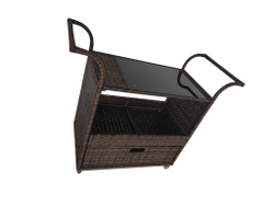 Сервировочный стол с баром из ротанга ВИНКЕЛВАГЕН «WINKELWAGEN»