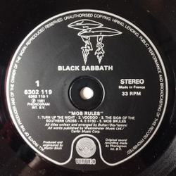 Винтажная виниловая пластинка LP Black Sabbath Mob Rules (France 1981)