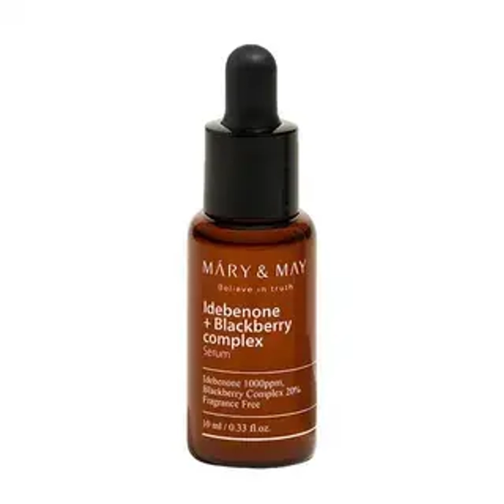 Сыворотка для лица с идебеноном и ежевикой MARY&MAY Idebenone+Blackberry Complex Serum 10 мл