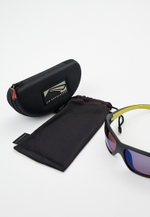 Спортивные очки LiP FLO / Matt Black Mustard / Zeiss / PA Polarized / Pacific Blue Lens
