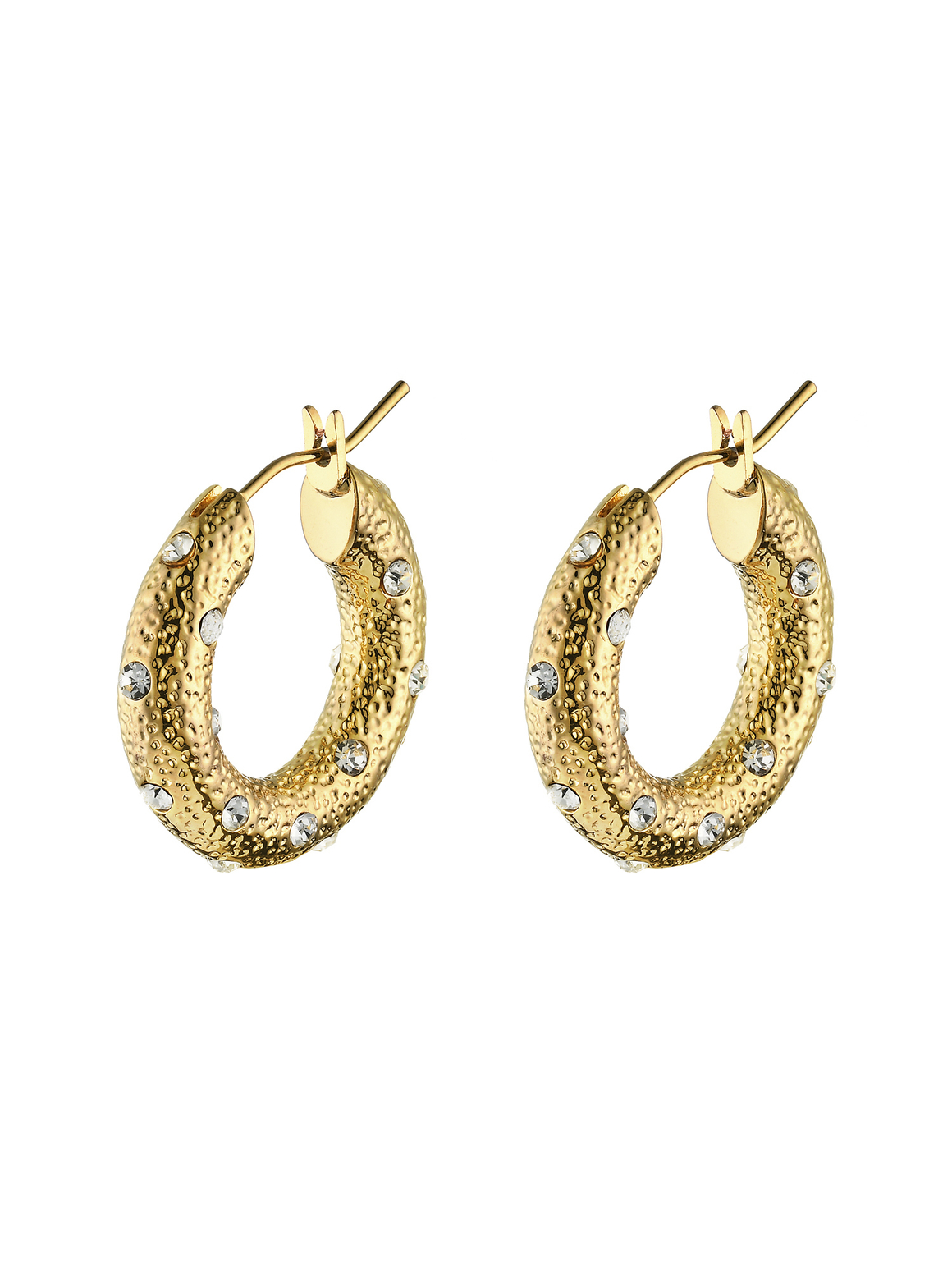 Серьги-кольца, камни, матовые