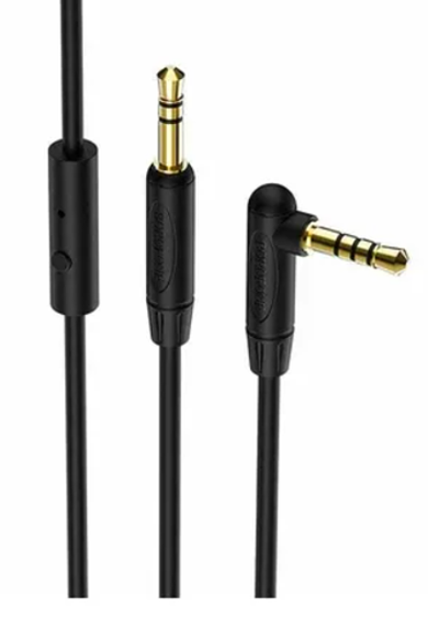 Кабель Borofone BL5 AUX audio (3.5mm) на (3.5mm) 100см силиконовый (серый)