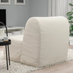 Кресло с откидной спинкой - IKEA LYCKSELE LÖVÅS/ЛИКСЕЛЕ ЛЕВОС ИКЕА, 87х100х80 см, белый