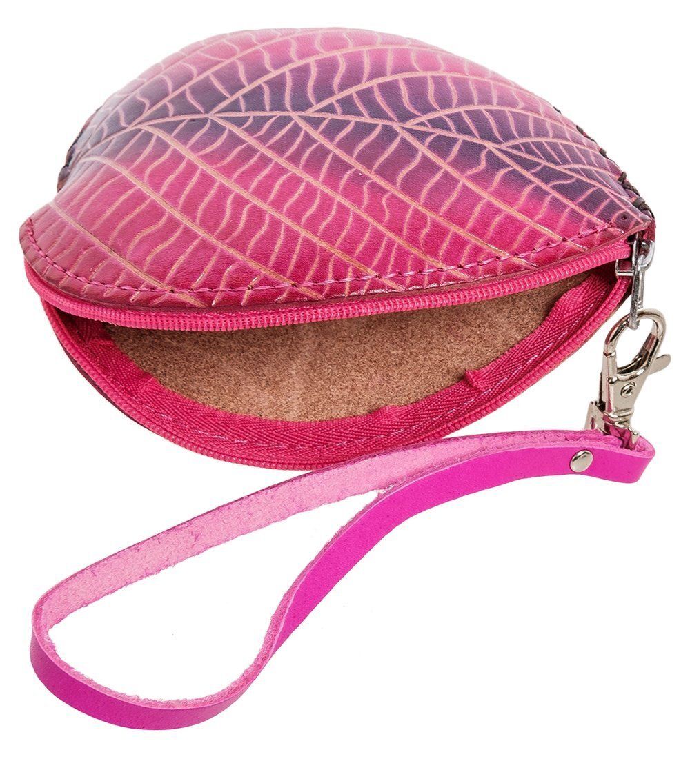 BL-57/4 Кошелёк кожаный «Лист с божьей коровкой»