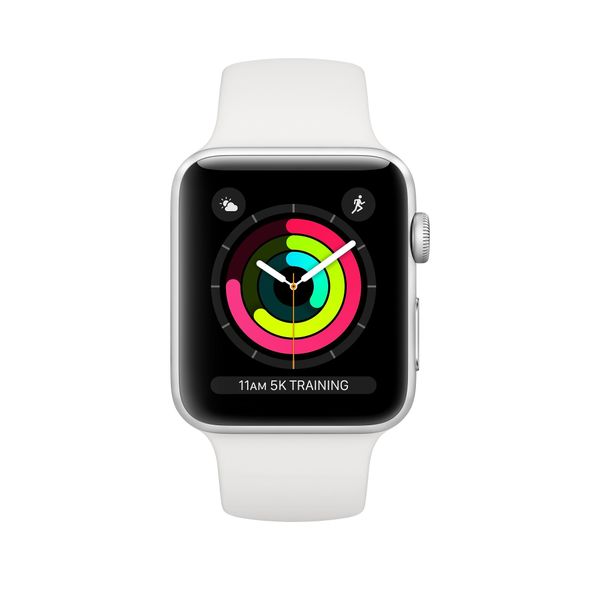 Apple Watch Series 3 42mm (Silver Aluminum Case with White Sport Band/ Серебристый Белый)