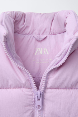 ZARA ЖИЛЕТ WATER-REPELLENT С КАРМАНАМИ, ЦВЕТ МАЛЬВЫ