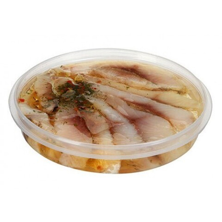 Филе сельди нарезка в масле 0,5 кг 1/6 шт (Медвецкий)