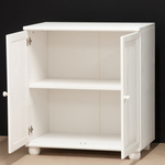 Комод белый 2 двери Харви из массива сосны с филенкой для спальни и кухни в викторианском стиле, комод деревянный для вещей и одежды на ножках напольный