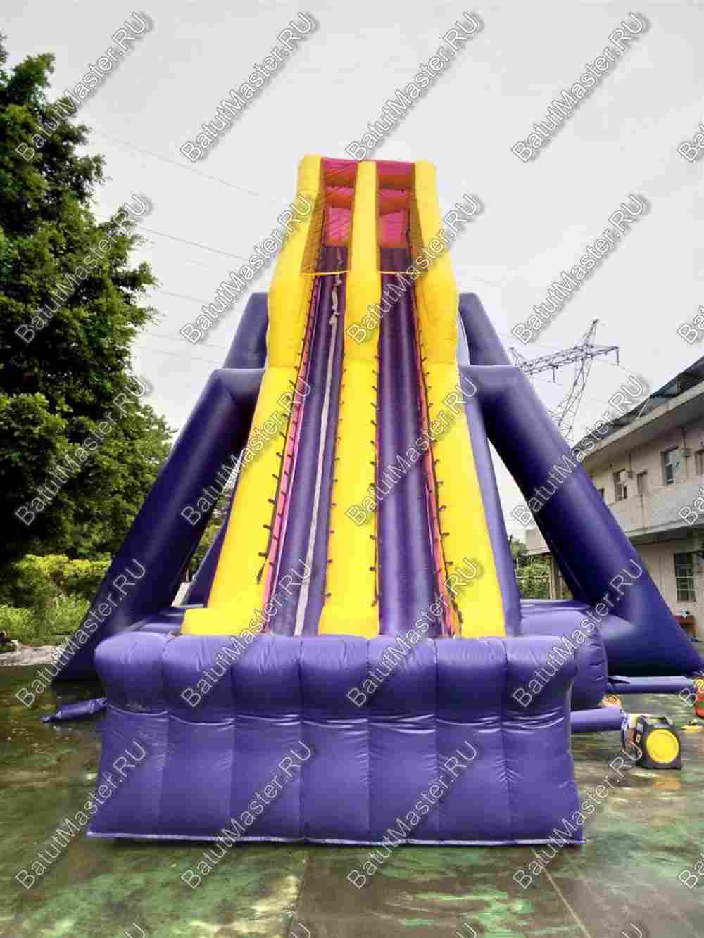 Надувная прямая водная горка «Экстремальный спуск», 55*12*10 м